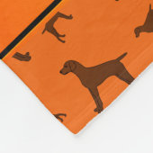 Persoonlijke benaming oranje Vizsla honden Fleece Deken (Hoek)