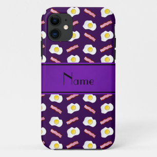 Persoonlijke benaming paarse baconeieren iPhone 11 hoesje