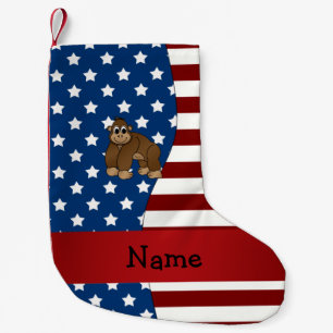 Persoonlijke benaming Patriotic gorilla Kleine Kerstsok