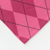 Persoonlijke benaming pegasus roze argyle fleece deken (Hoek)