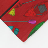 Persoonlijke benaming rode regenboogkayaks fleece deken (Hoek)