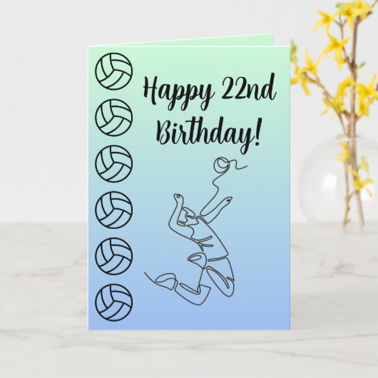 Persoonlijke benaming Sentiment Sport Theme Volley Kaart (Gele Bloem)