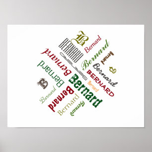 Persoonlijke benaming Typografisch Collage Poster
