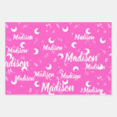 Persoonlijke benaming Vibrant Fuchsia Pink Inpakpapier Vel (Voorkant)