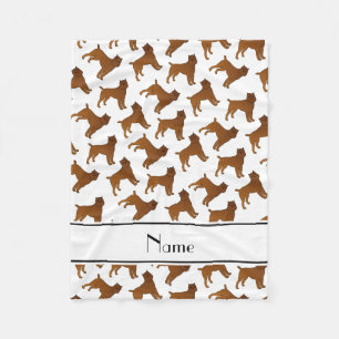Persoonlijke benaming witte brusselse griffonhonde fleece deken