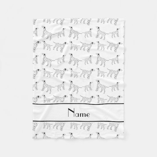 Persoonlijke benaming witte dalmatische honden fleece deken (Voorkant)
