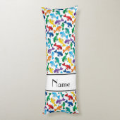 Persoonlijke benaming witte regenboogblauwe walvis lichaamskussen (Achterkant (Verticaal))