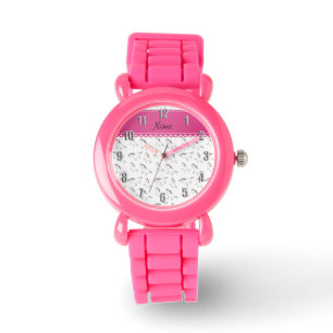 Persoonlijke benaming witte regenboogeenhoorns horloge