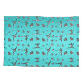 Persoonlijke benaming zilverturquoise gymnastiek kussensloop (Achterkant)