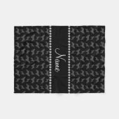 Persoonlijke benaming zwarte cocker spaniel fleece deken (Voorkant (Horizontaal))