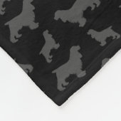 Persoonlijke benaming zwarte cocker spaniel fleece deken (Hoek)