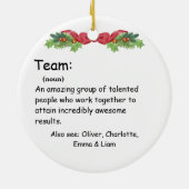 Persoonlijke beoordeling van teammedewerkers keramisch ornament (Achterkant)