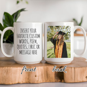 Persoonlijke bericht afstudeermok cadeau voor afge koffiemok