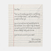 Persoonlijke berichtliefhebber handgeschreven fleece deken (Voorkant)