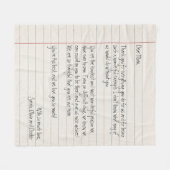 Persoonlijke berichtliefhebber handgeschreven fleece deken (Voorkant (Horizontaal))