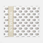 Persoonlijke Bernedoodle Fleece Deken (Voorkant (Horizontaal))