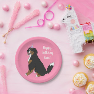Persoonlijke Bernese Mountain Dog Birthday Papieren Bordje