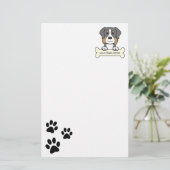 Persoonlijke Bernese Mountain Dog Briefpapier (Staand voorkant)