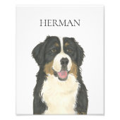 Persoonlijke Bernese Mountain Dog Foto Afdruk (Voorkant)