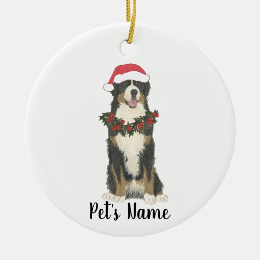 Persoonlijke Bernese Mountain Dog Keramisch Ornament (Voorkant)