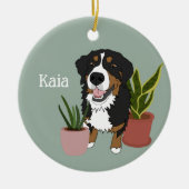 Persoonlijke Bernese Mountain Dog Keramisch Ornament (Voorkant)