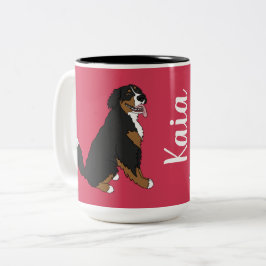 Persoonlijke Bernese Mountain Dog Tweekleurige Koffiemok