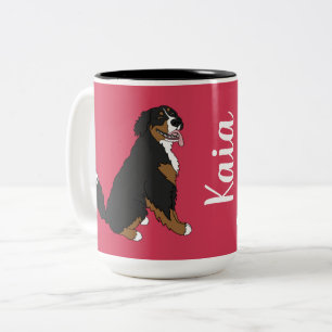 Persoonlijke Bernese Mountain Dog Tweekleurige Koffiemok