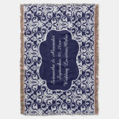 Persoonlijke beschadigde bruiloft/keepaardmarinebl deken (Voorkant Verticaal)