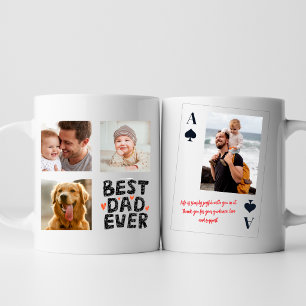 Persoonlijke Best Dad Ever Foto Aas Kaart Koffiemok