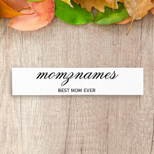 Persoonlijke 'Best Mom Ever' kalligrafie naam Korte Tafelloper