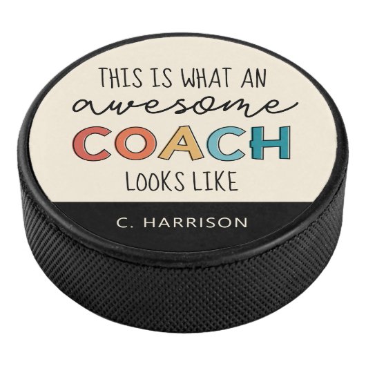 Persoonlijke Beste coach ooit | Geweldige coachcad Hockey Puck (3/4)