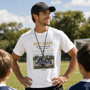 Persoonlijke Beste Coach Teamfoto T-shirt
