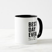 Persoonlijke 'Beste Dag Ever' Trouwcadeau Mok (Voorkant rechts)