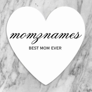Persoonlijke 'Beste Moeder Ooit' Calligrafie Naam Kartonnen Onderzetters