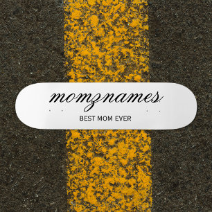 Persoonlijke 'Beste Moeder Ooit' Calligrafie Naam Skateboard