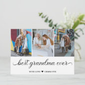 Persoonlijke "Beste oma ooit" 3 foto-collage Kaart (Staand voorkant)