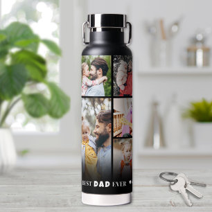 Persoonlijke Beste Papa Fotocollage Vader Waterfles
