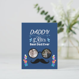 Persoonlijke "Beste papa ooit" fotocollage Notitiekaartje