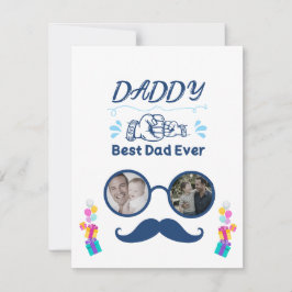 Persoonlijke "Beste papa ooit" fotocollage Notitiekaartje