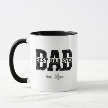 Persoonlijke 'Beste Papa Ooit' Fotocollage Zwarte