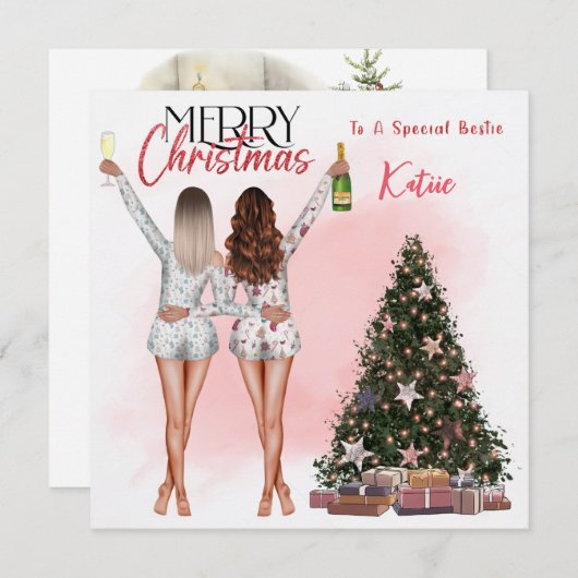 Persoonlijke Beste Vriend(in) Hartsvriend(in) BFF Kaart (Voorkant / Achterkant)