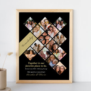 Persoonlijke beste vrienden fotoposter, vriendscha foto afdruk