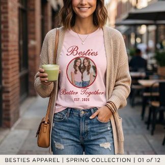 Persoonlijke beste vriendinnen beter samen foto t-shirt