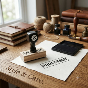 Persoonlijke bewerkte label houten kunst rubberstempel