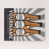 Persoonlijke bierfles ambachtelijke brouwerij legpuzzel (Horizontaal)