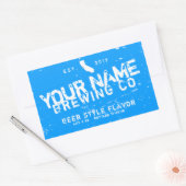 Persoonlijke bierfleslabels rechthoekige sticker (Envelop)