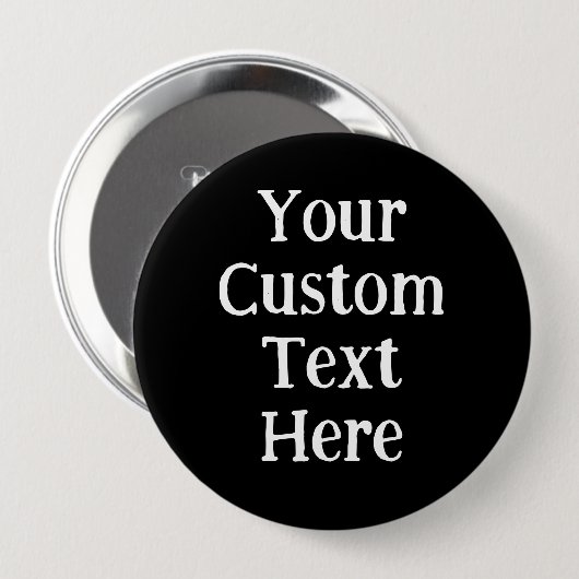 Persoonlijke Big Black Pin-on Button (Voorkant /achterkant)