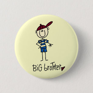 Persoonlijke Big Brother Tshirts en cadeaus Ronde Button 5,7 Cm
