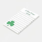Persoonlijke Big Shamrock Post It Notes (Schuin)