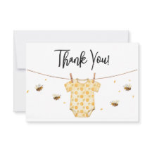 Persoonlijke Bij Baby Shower Bedankkaart